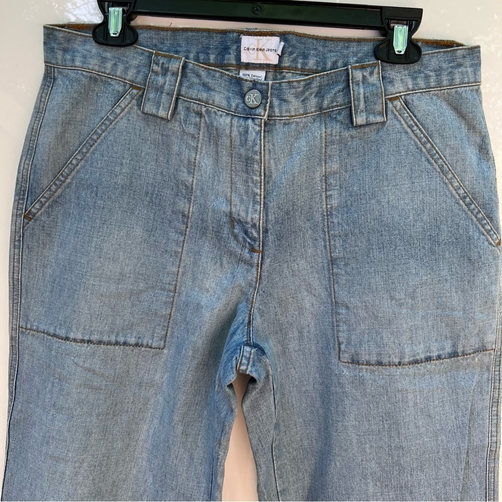 Calvin Klein Jeans Women's Light Wash Culottes Jeans Size 10 - Picture 2 of 12